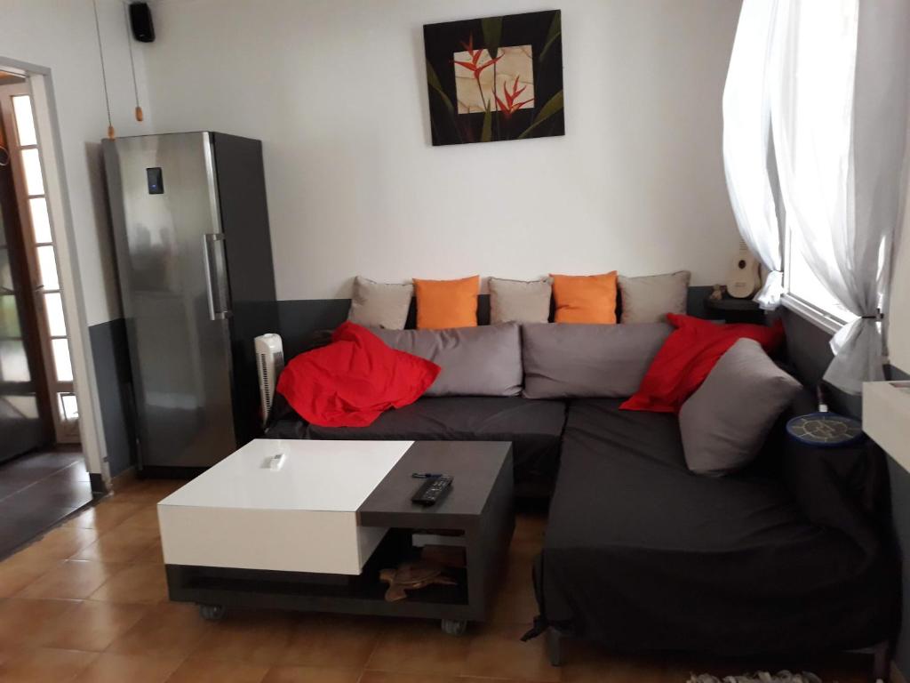 Posezení v ubytování chambre et table d’hôte au Diamant
