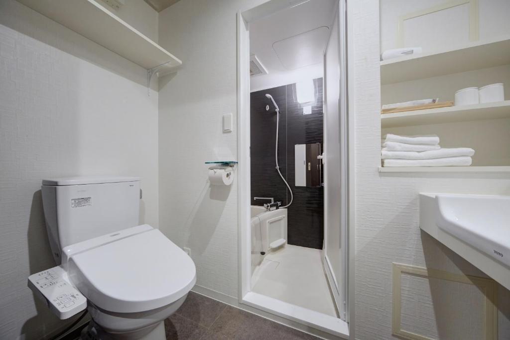 Koupelna v ubytování Hotel Amaterrace Yosuga