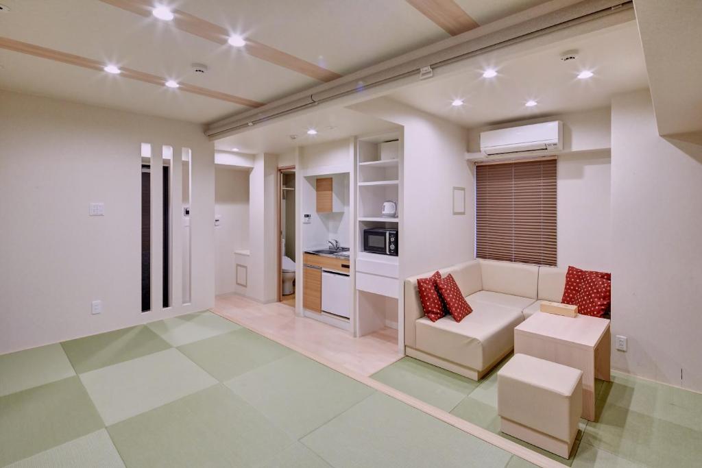 Kuchyň nebo kuchyňský kout v ubytování Hotel Amaterrace Yosuga