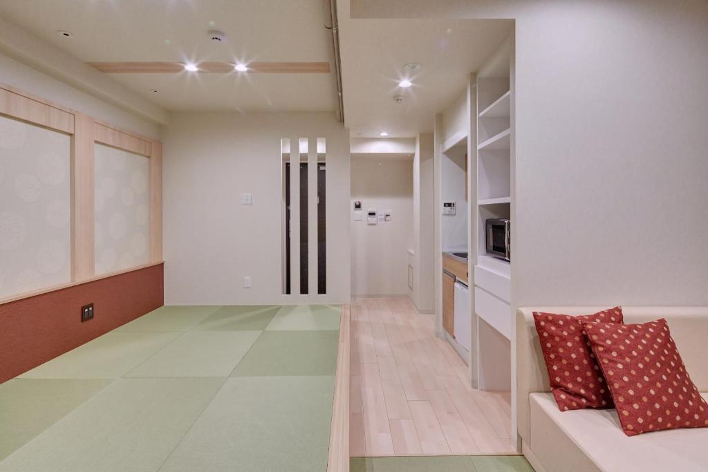 Kuchyň nebo kuchyňský kout v ubytování Hotel Amaterrace Yosuga