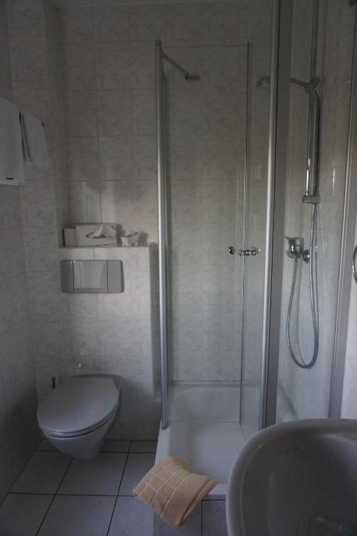 Koupelna v ubytování Gästehaus Eschment