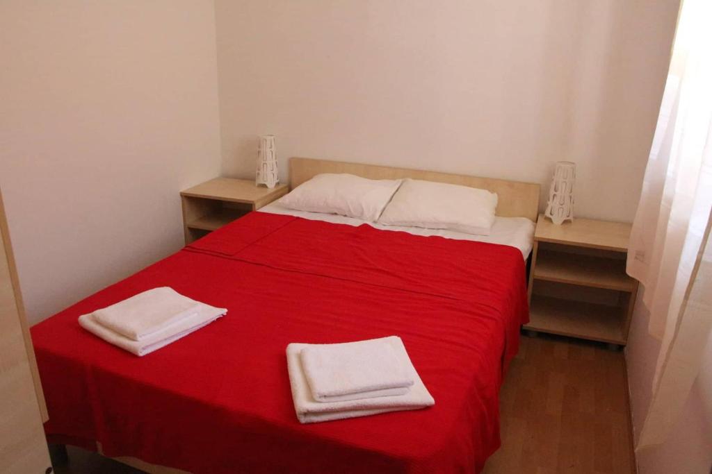 Posteľ alebo postele v izbe v ubytovaní Kuća za odmor Rogoznica