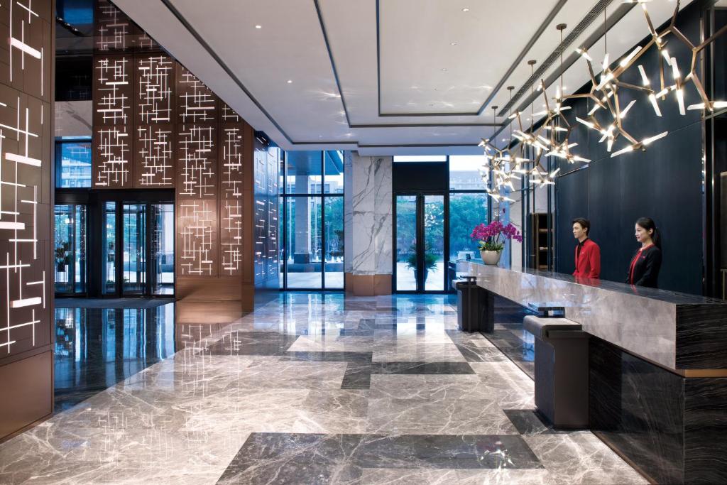 Vstupní hala nebo recepce v ubytování Crowne Plaza Shanghai Pujiang by IHG
