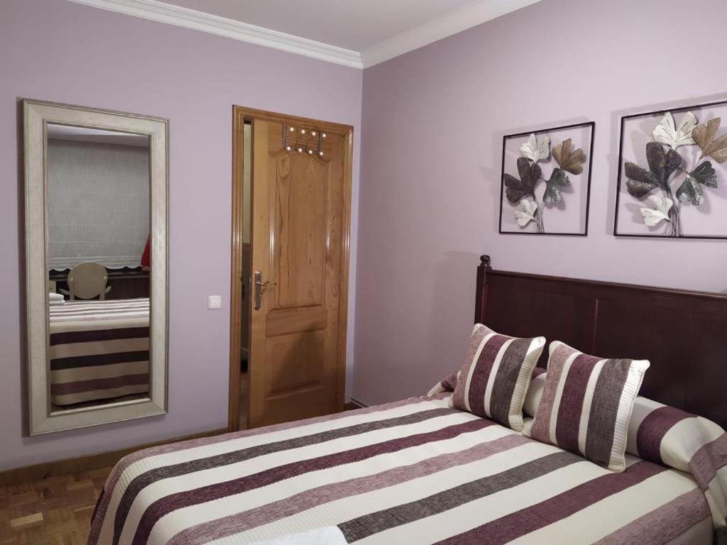 Postel nebo postele na pokoji v ubytování nice apartment Don Santiago