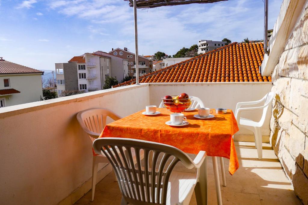Balkón alebo terasa v ubytovaní Apartments Beach Dugi rat