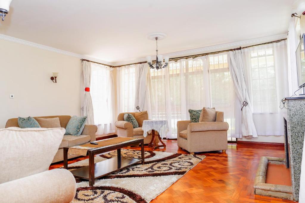Posezení v ubytování Orchid Homes, Gigiri