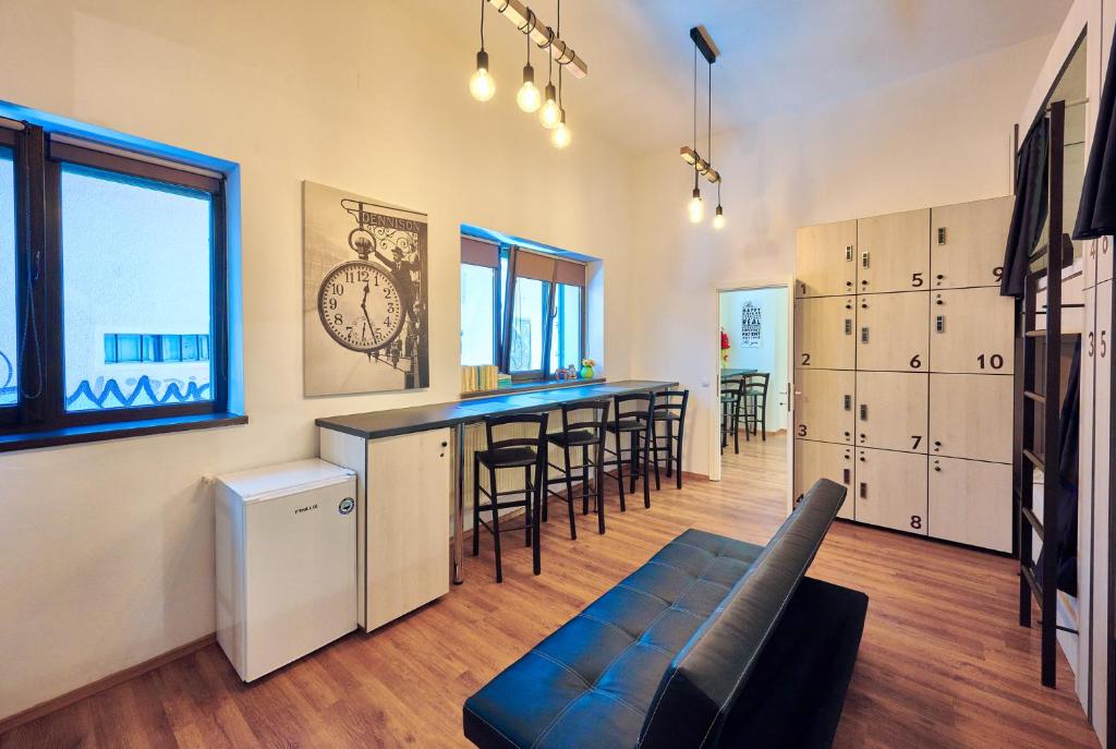 Kuchyň nebo kuchyňský kout v ubytování SECRET boutique Hostel