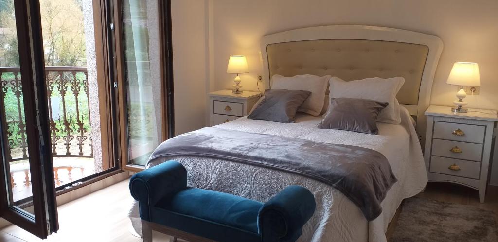 Posteľ alebo postele v izbe v ubytovaní Casa Victoria garden con Jacuzzi y piscina