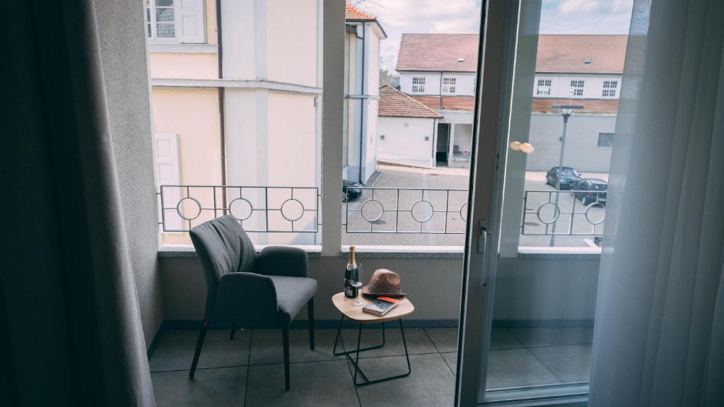 Balkón nebo terasa v ubytování Stadthotel Haslach