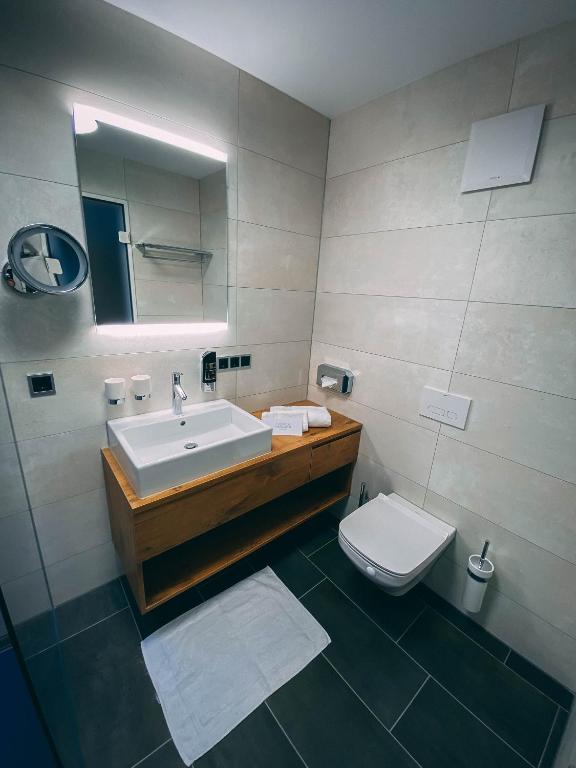 Koupelna v ubytování Stadthotel Haslach