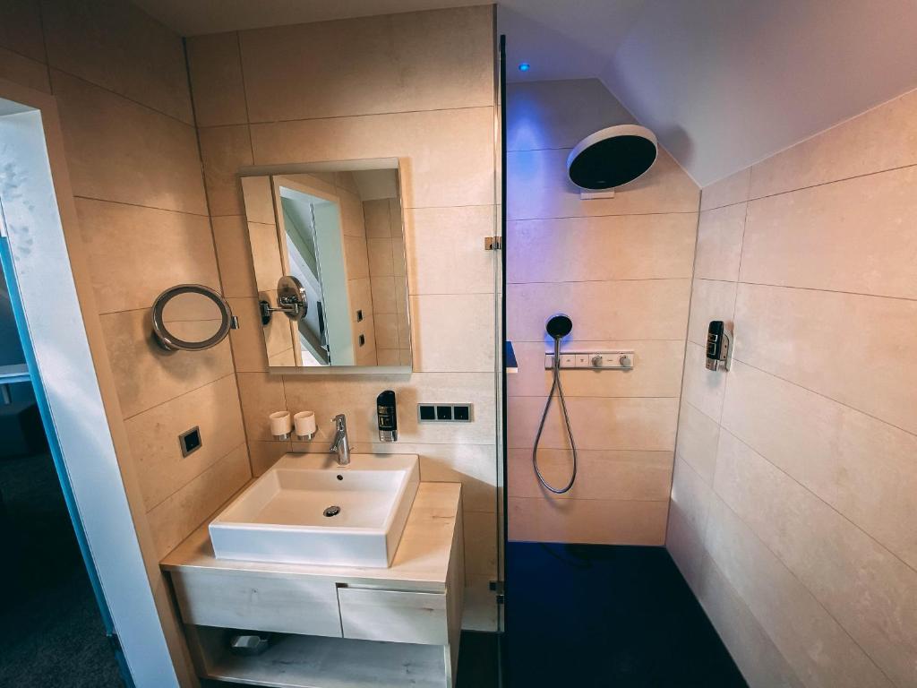 Koupelna v ubytování Stadthotel Haslach