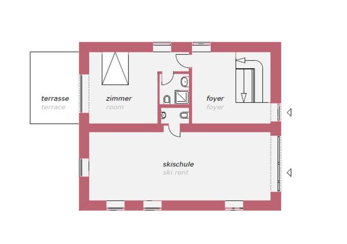 Plán poschodí v ubytovaní aeki LOFT