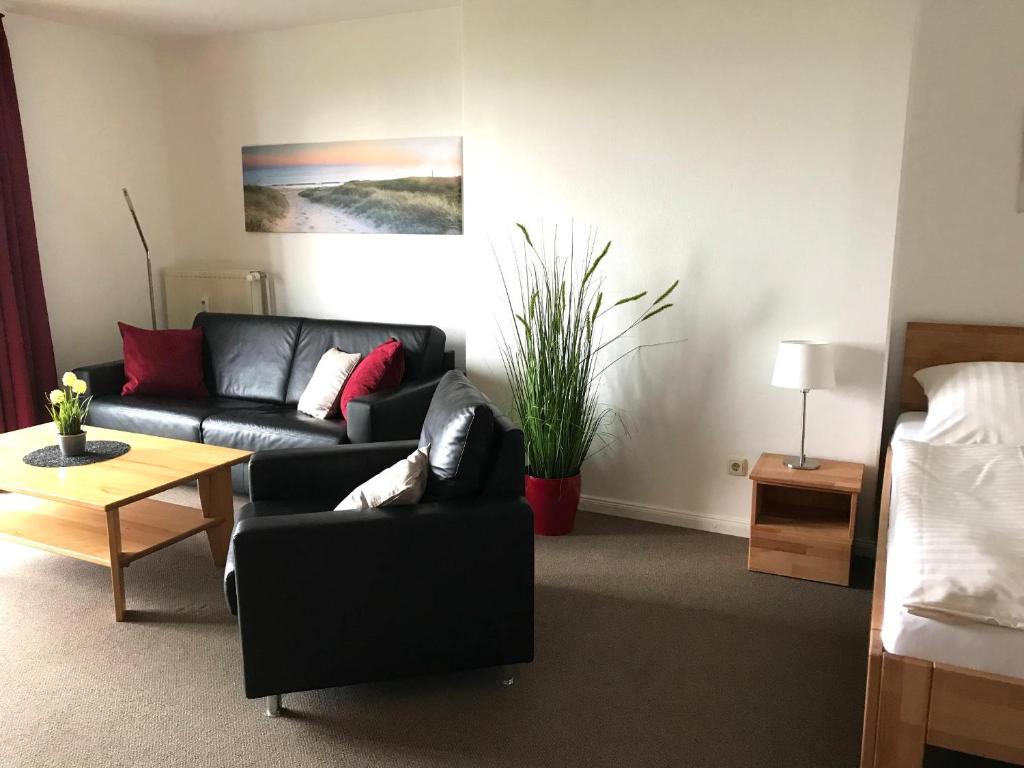 Posezení v ubytování Steiner Strandappartements Appartement 205 Seeseite