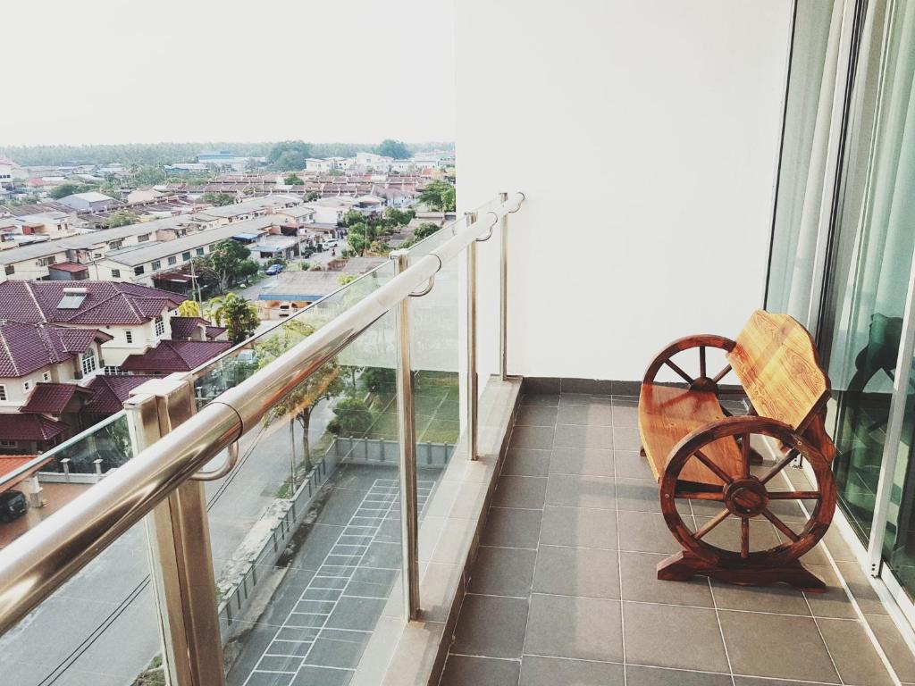 Balkón nebo terasa v ubytování One Residence Sekinchan 适耕庄无敌海景
