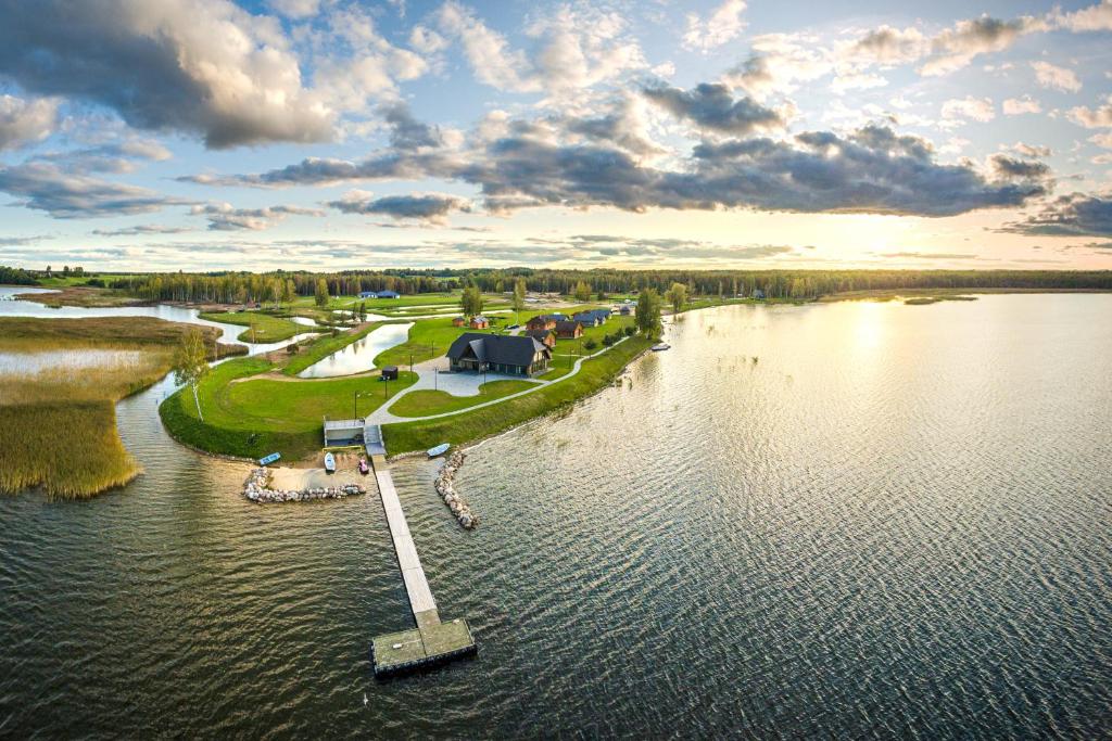 A bird's-eye view of Dzerkaļi