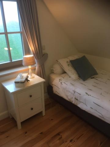 Postel nebo postele na pokoji v ubytování 't Ligt ter Velde, oase van rust, sauna, directie Brugge