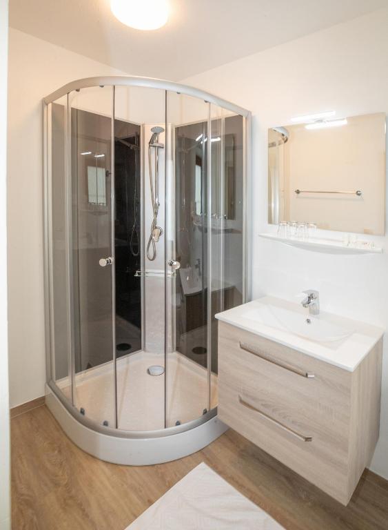 Koupelna v ubytování Hotel Untermetzger