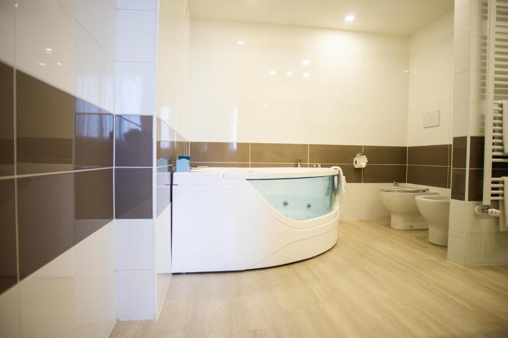 Koupelna v ubytování Hotel Glis