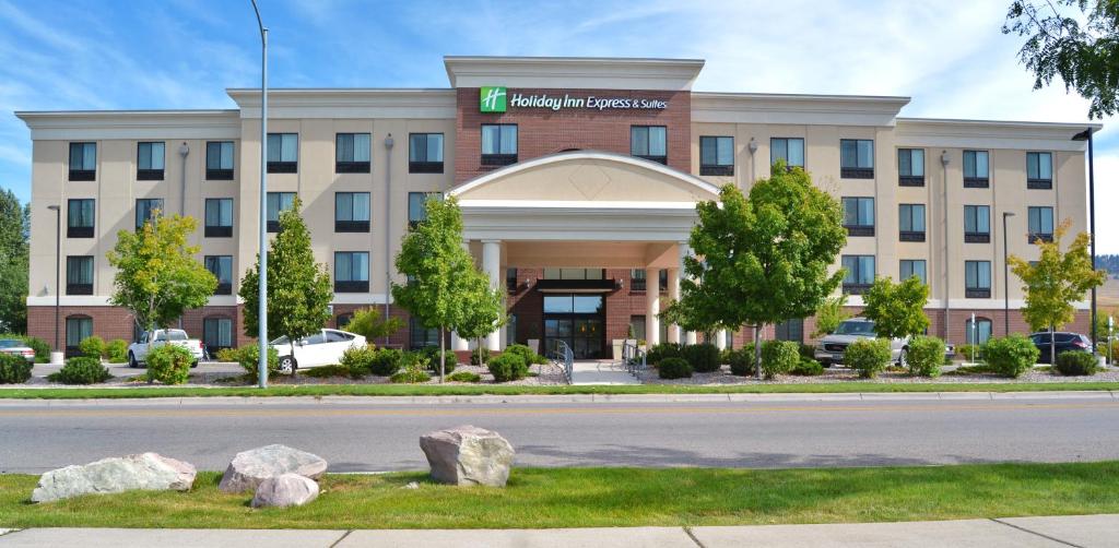 an office building with rocks in front of it at Holiday Inn Express and Suites Missoula, an IHG Hotel in Missoula