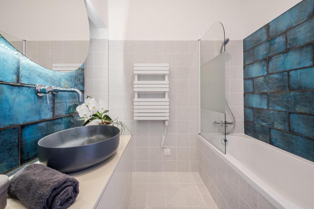 Kúpeľňa v ubytovaní BpR KYANIT Design Apartments with A/C