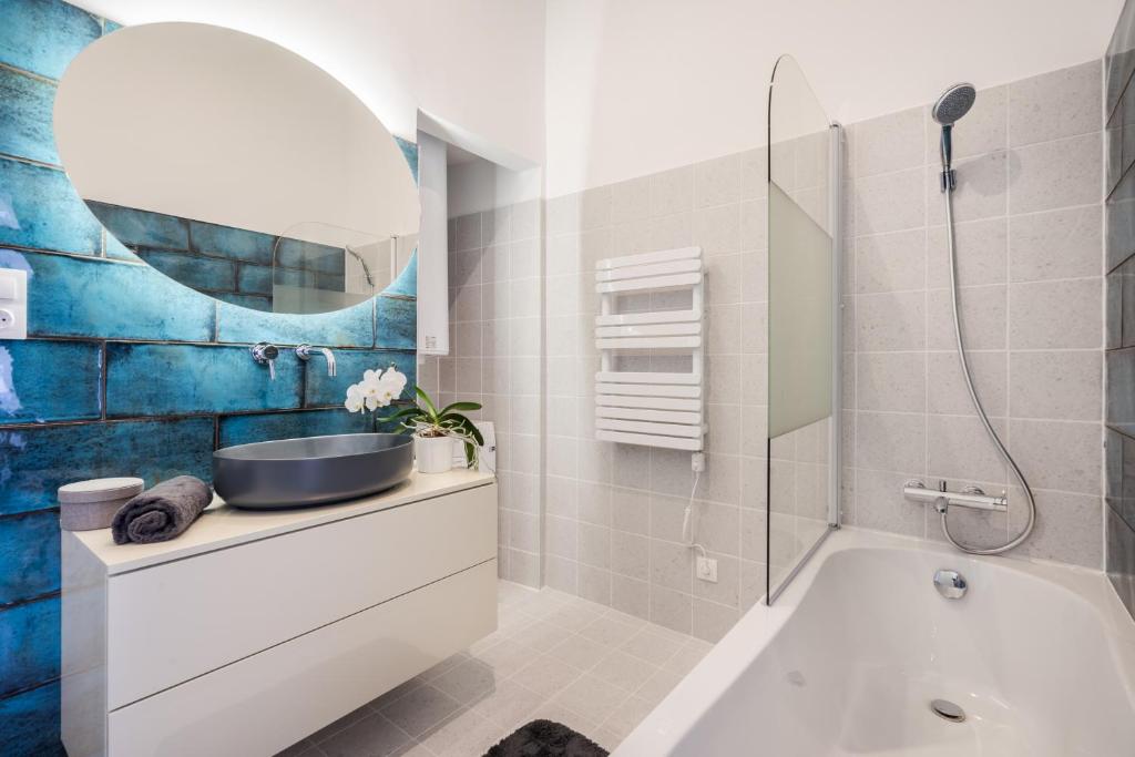 Kúpeľňa v ubytovaní BpR KYANIT Design Apartments with A/C