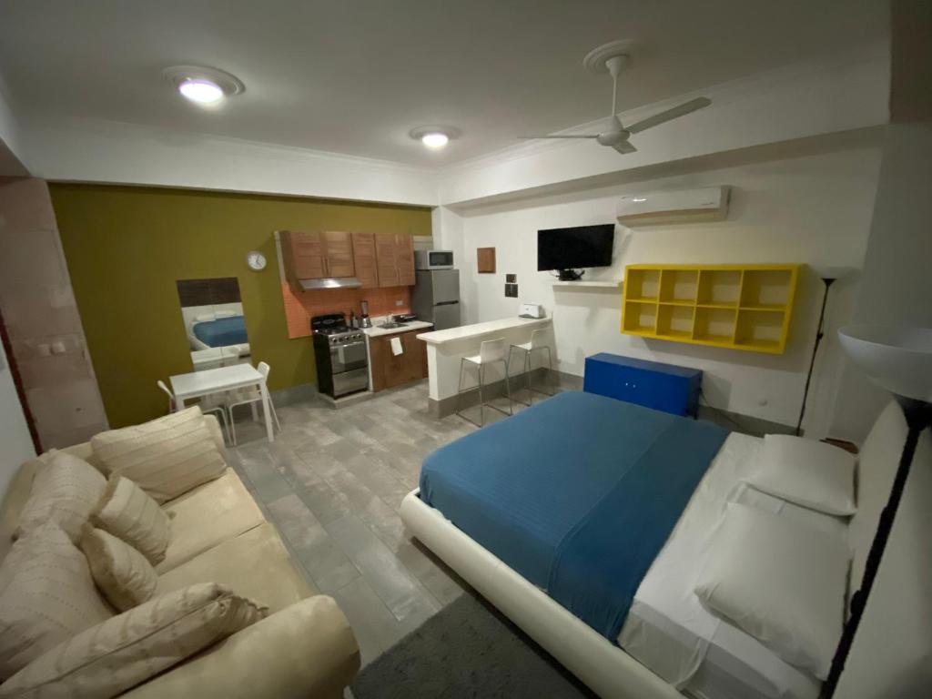 TV a/nebo společenská místnost v ubytování Apartahotel Guaraguao