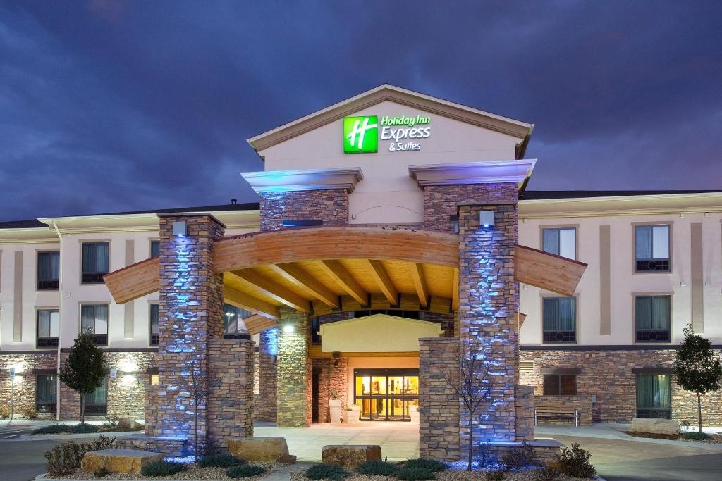 a rendering of the front of a hotel at Holiday Inn Express Hotel & Suites Loveland, an IHG Hotel in Loveland