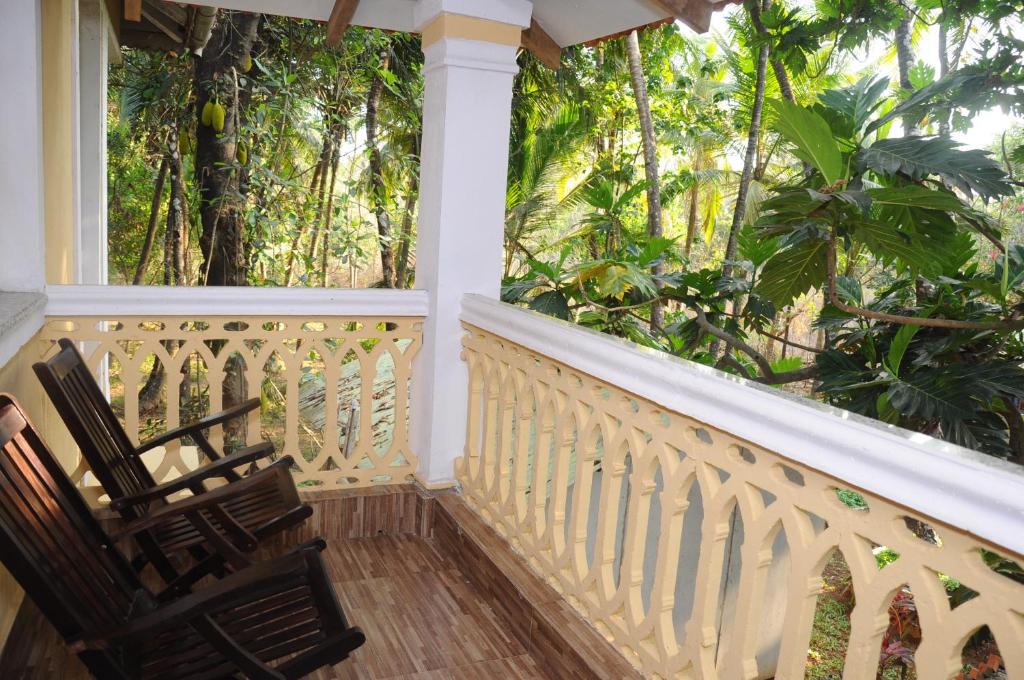 Balkón nebo terasa v ubytování Palolem Guest House
