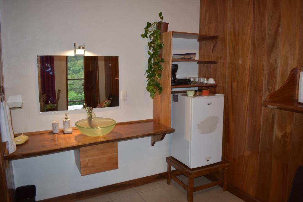 Kuchyň nebo kuchyňský kout v ubytování Monteluna Studios Monteverde