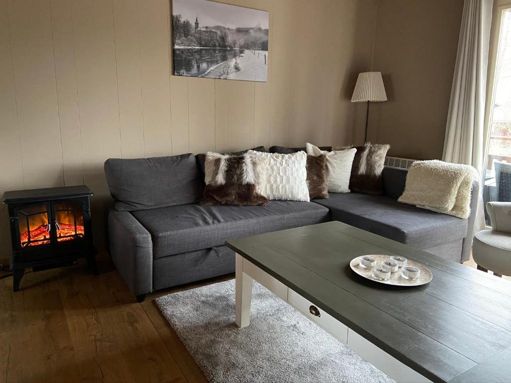 Posezení v ubytování Chalet234 in La Boverie