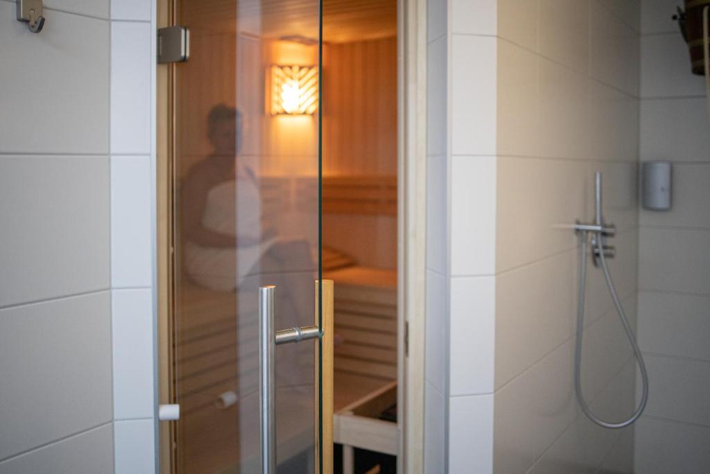 Koupelna v ubytování Hotel Restaurant Lunia
