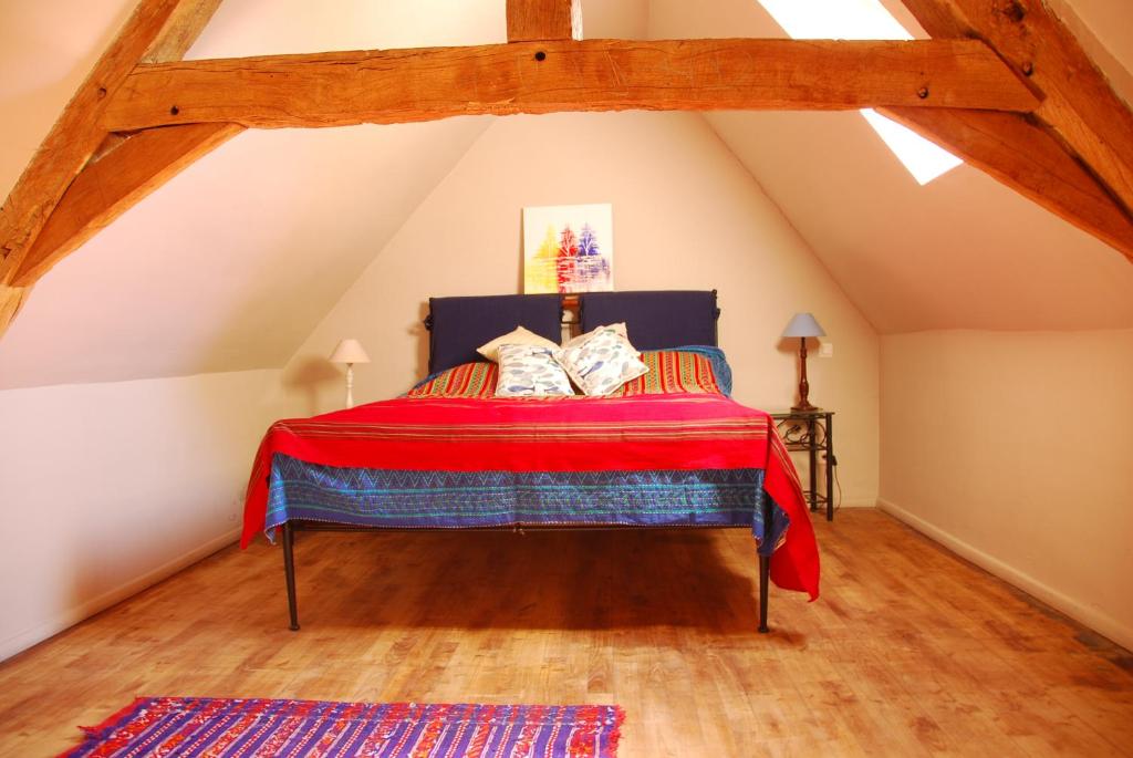 Postel nebo postele na pokoji v ubytování Chateau Igny