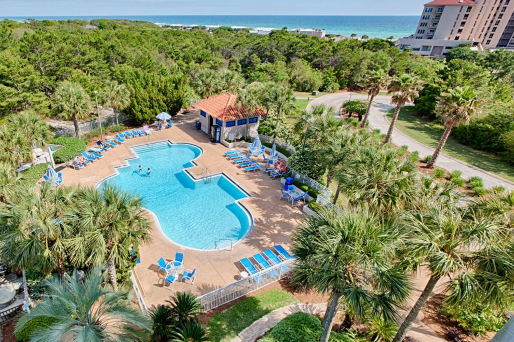 an aerial view of a resort with a swimming pool at TOPS'L Summit I in Destin