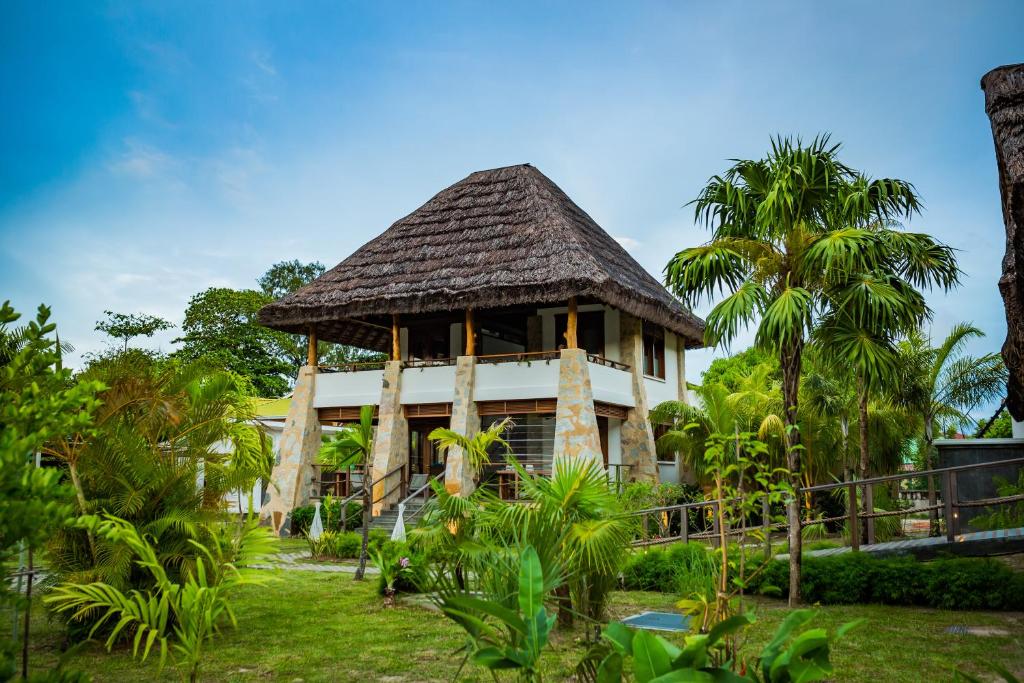 Zahrada ubytování Les Lauriers Eco Hotel