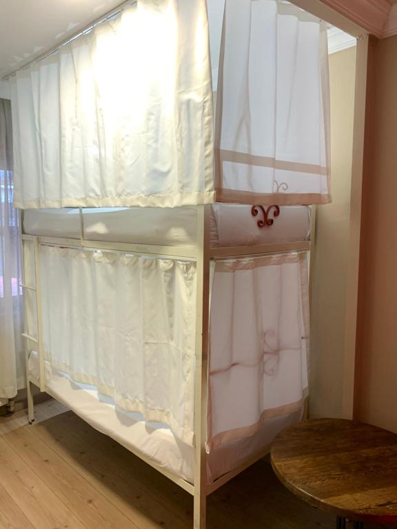 Postel nebo postele na pokoji v ubytování Antique Hostel