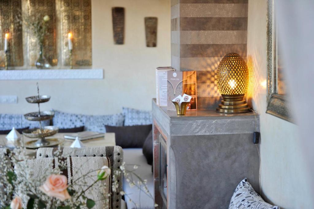 A seating area at Riad Anjar
