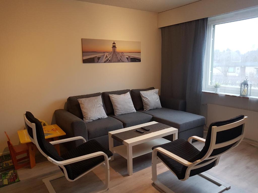 Posezení v ubytování Sweet family apartments Hamina