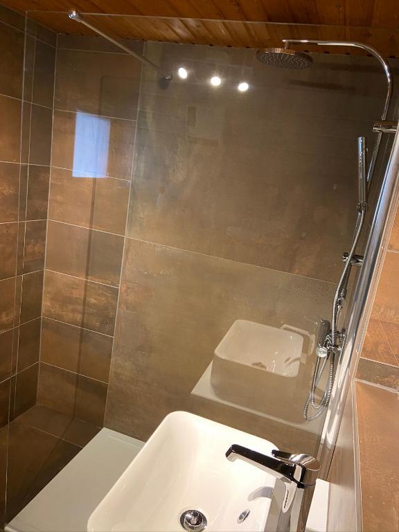 Koupelna v ubytování Chalet234 in La Boverie