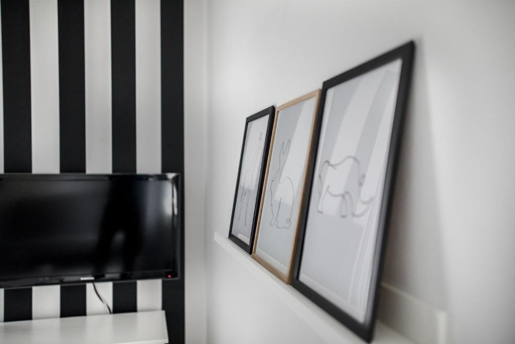 Televízia a/alebo spoločenská miestnosť v ubytovaní Apartament Nadbystrzycka no.14
