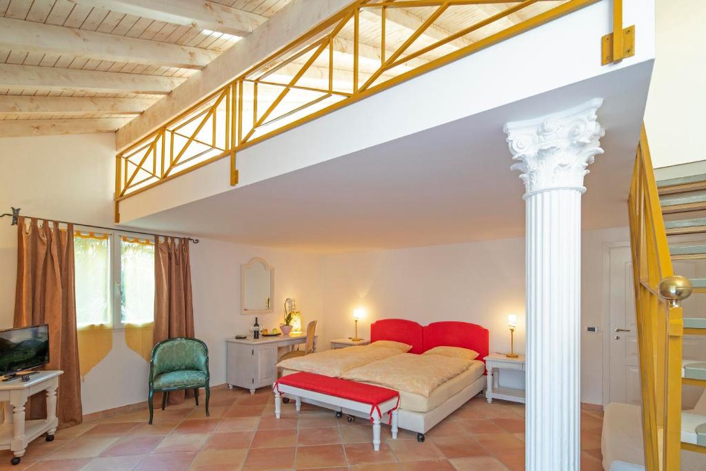 Postel nebo postele na pokoji v ubytování Hotel al Ponte Antico