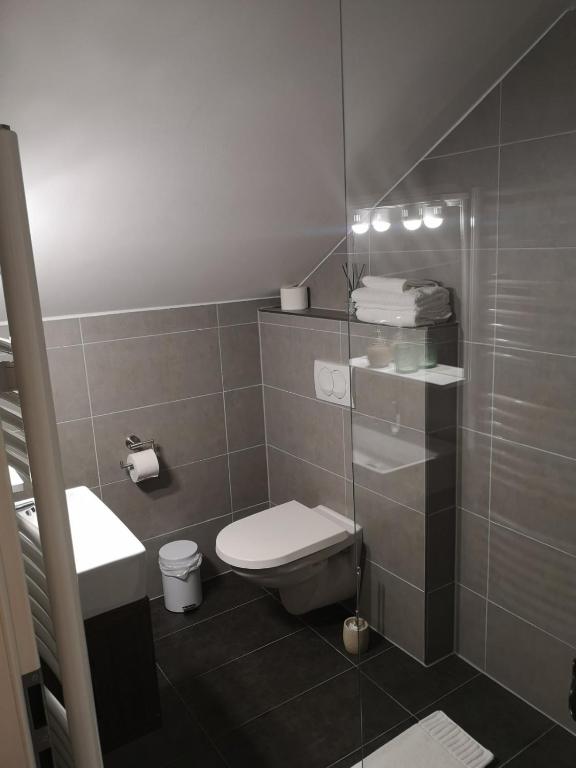Koupelna v ubytování Varga Villa