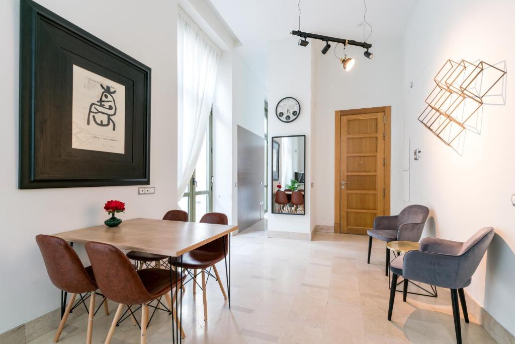 Posezení v ubytování 2E Stylish Bright Apartment Sevilla Downtown Azofaifo
