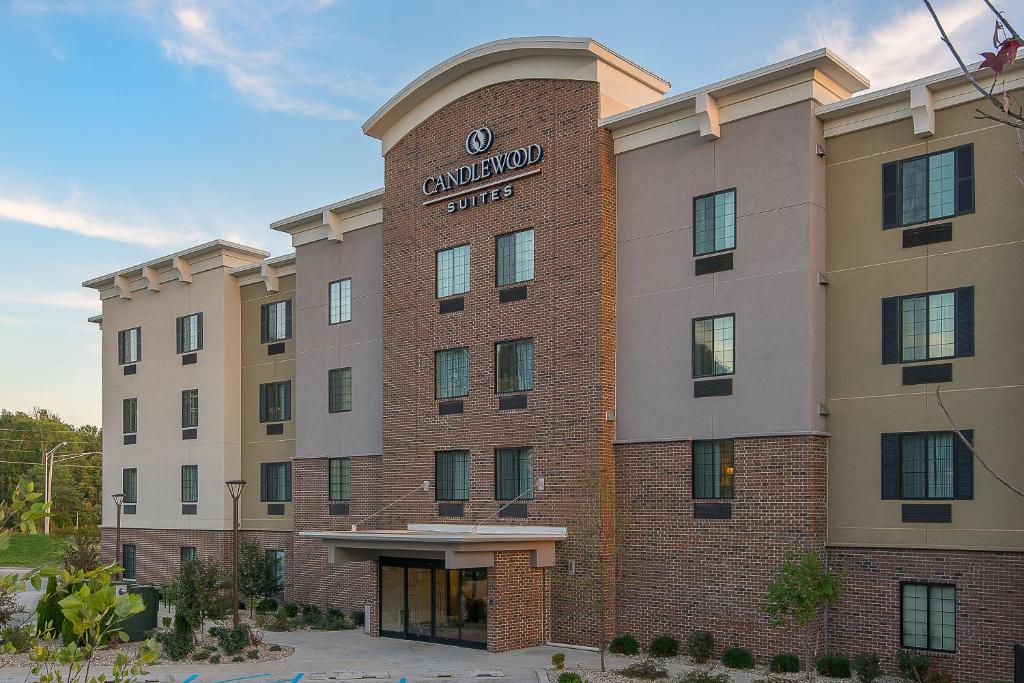 a rendering of the front of a hotel at Candlewood Suites Bloomington, an IHG Hotel in Bloomington