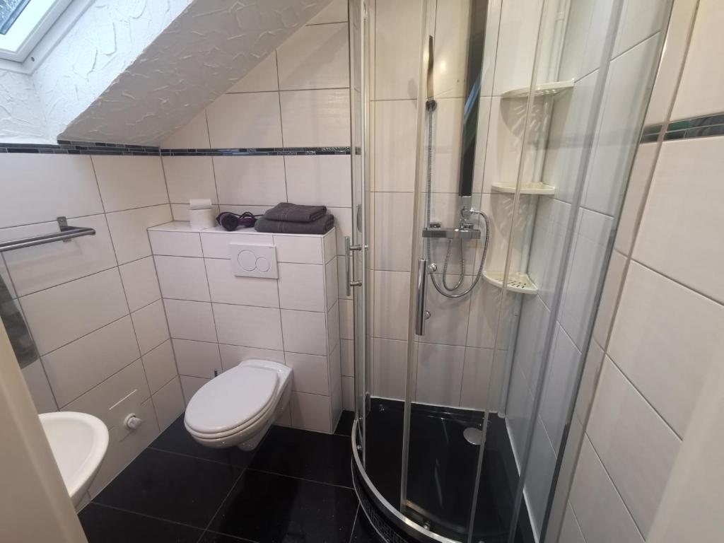 Koupelna v ubytování Hennetaler Hof