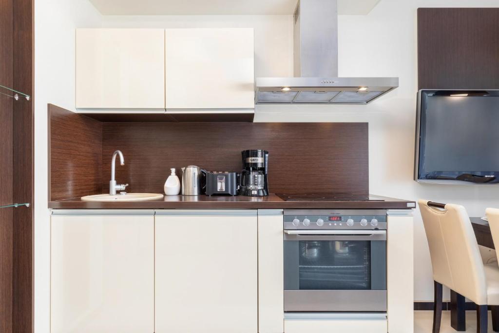 Kuchyňa alebo kuchynka v ubytovaní Apartamenty Villa Marea Misdroy by Noclegi Renters