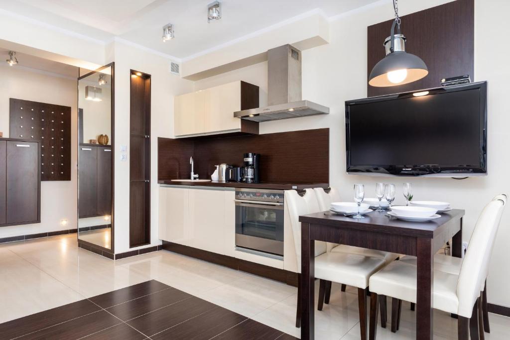 Kuchyňa alebo kuchynka v ubytovaní Apartamenty Villa Marea Misdroy by Noclegi Renters