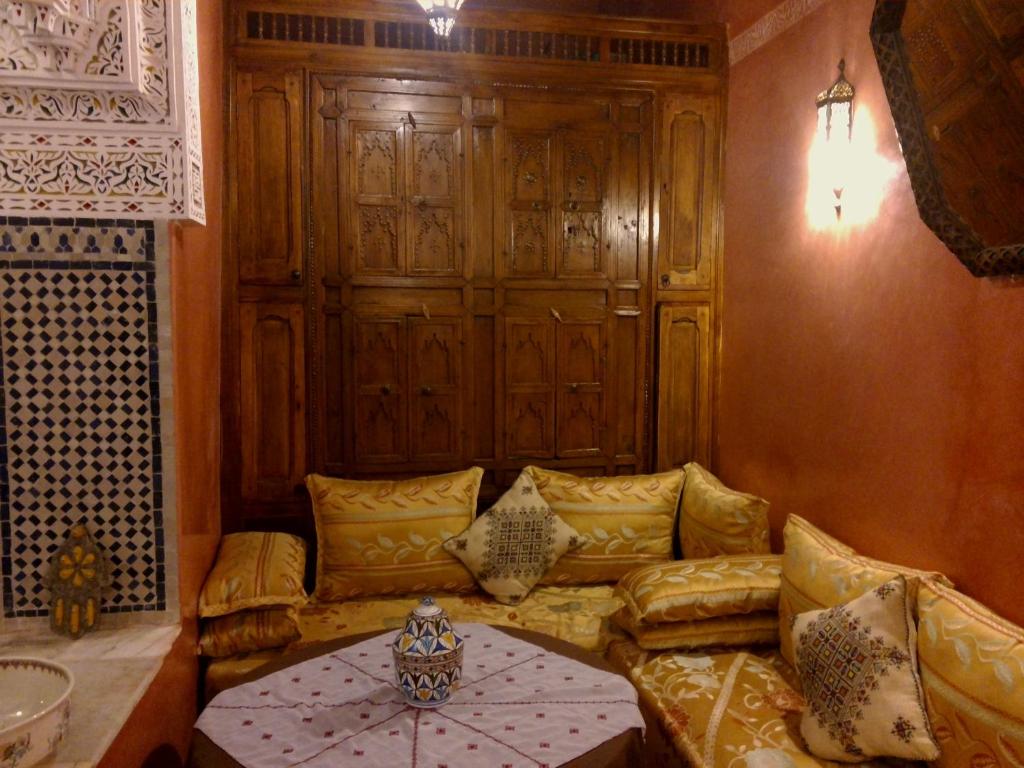 Zona d'estar a Riad Benchekroun