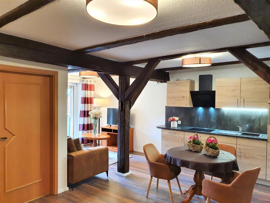 Kuchyň nebo kuchyňský kout v ubytování Apart Hotel Wernigerode