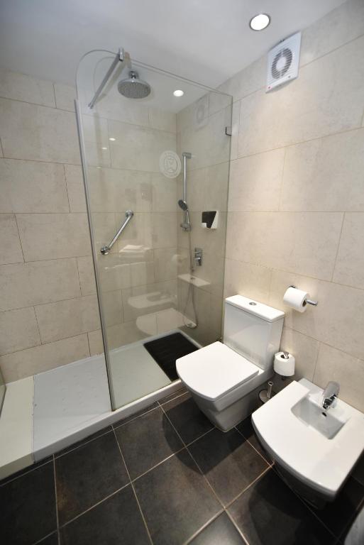 Koupelna v ubytování Hotel Vallemar