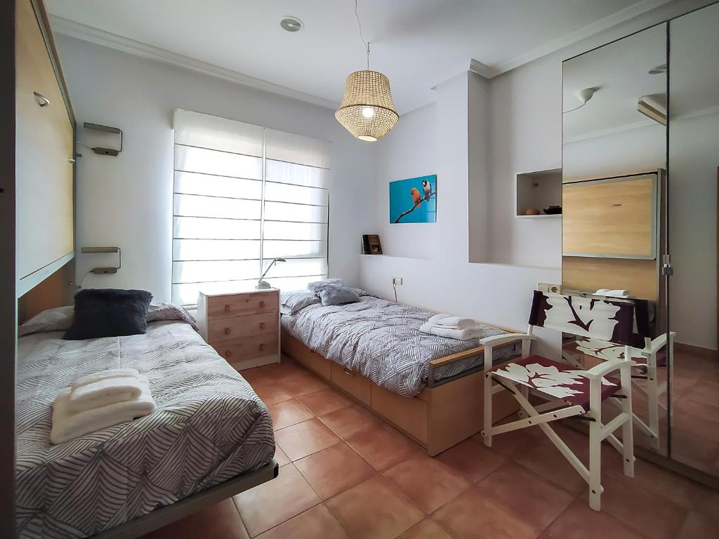 Krevet ili kreveti u jedinici u okviru objekta Apartamento con 129m2 de Terraza con vistas